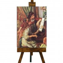Tablou pe sevalet "Young girls at the piano" Renoir