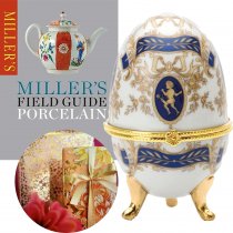 Caseta Ou Faberge din Portelan "Blue Angel"