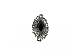 Brosa cu Cristale Swarovski "Royal Black"