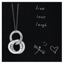 Colier din argint „Live. Love. Laugh” SMALL - Wear your feelings! LANIERE Life