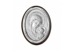 Icoana argintata cu Fecioara Maria si Pruncul