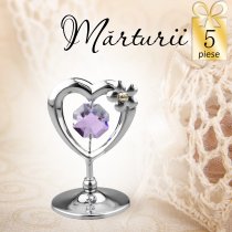 Inimioara cu Swarovski - oferta de 5 marturii nunta