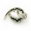 Brosa cu Cristale Swarovski albe si negre