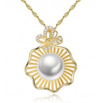 Colier Argint 925 placat cu aur 18Kt - Luxury Sea Pearl -