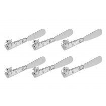 Set argintat - 6 cutite unt