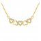 Colier argint 925 placat cu aur 18 Kt decorat cu cristale cubic zirconia My Soul