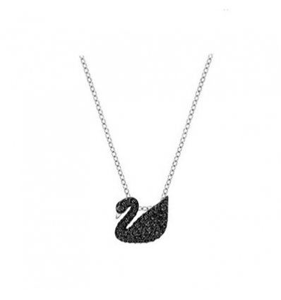 Colier Luxury Black Swan - Silver - Austrian Crystals
