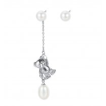 Cercei din argint si decorati cu perle Festival