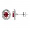 Cercei din argint 925 cu cristale "Ruby Passion"