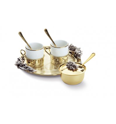 Set pentru Cafea GOLD- Vintage Espresso made by Chinelli Italy