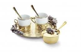 Set pentru Cafea GOLD- Vintage Espresso made by Chinelli Italy
