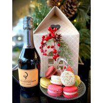 Casuta Cadou de Craciun Champagne & Macarons