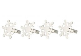 Inele argintate pentru servetele Snowflake
