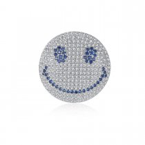 Brosa "Happy Me" decorata cu cristale albastre