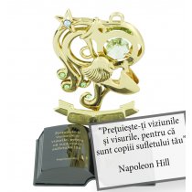 Figurina Varsator cu cristale Swarovski si citat motivational