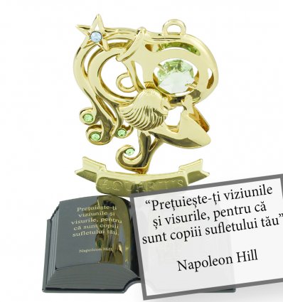Figurina Varsator cu cristale Swarovski si citat motivational