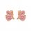 Cercei Pink Butterfly decorati cu cristale