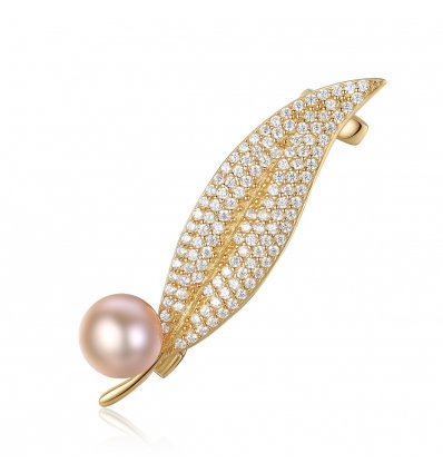 Brosa din argint 925 Pink Sping Pearl