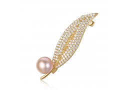 Brosa din argint 925 Pink Sping Pearl