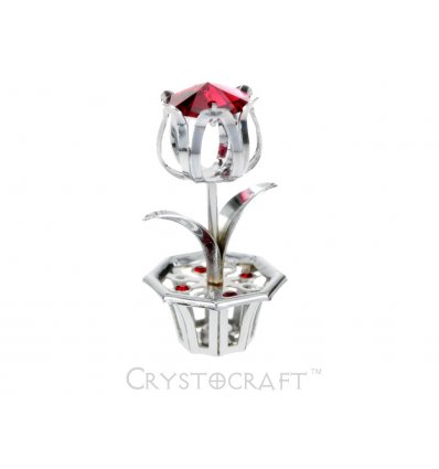 Lalea in ghiveci cu cristale STRASS Swarovski