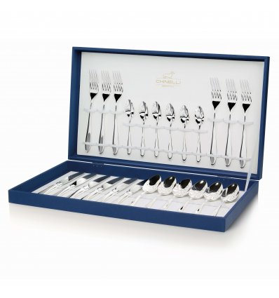 Set 24 piese tacamuri argintate made by Chinelli Italy