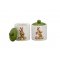 Set de 2 borcane decorative din ceramica Vintage Bunny