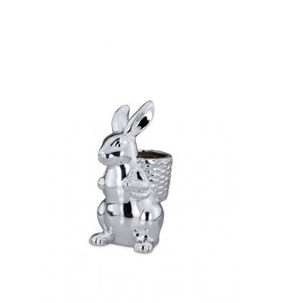 Iepuras Decorativ Silver Easter 26 cm