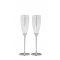 Set de 2 pahare argintate pentru sampanie