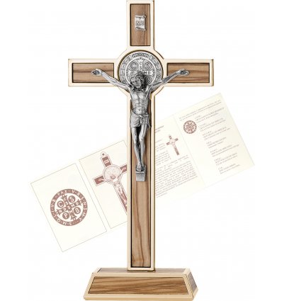 Statueta crucifix argintat 20 cm