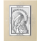 Icoana pe foita de argint cu Maica Domnului si Pruncul - 10 x 8.5 cm