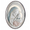 Iconita color pe foita de argint cu Maica Domnul si Pruncul - Marturie botez 5x7cm
