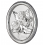 Iconita placata cu argint Ingerii lui Raffaello 5x7 cm
