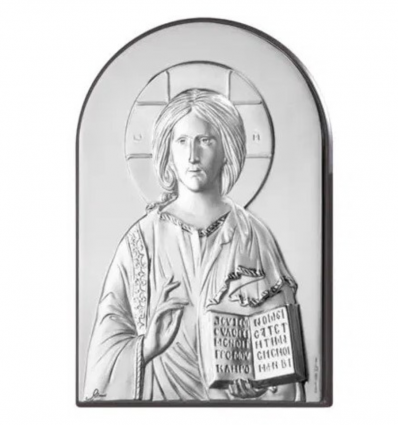 Icoana argintata Iisus Hristos 6x9 cm