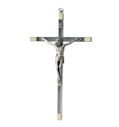 Crucifix Iisus Hristos argintat - 20 cm