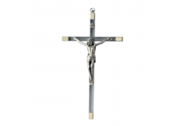 Crucifix Iisus Hristos argintat - 20 cm