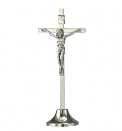 Crucifix argintat cu Iisus Hristos 10 cm