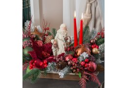 Aranjament de brad White Santa - Christmas Luxury Gifts