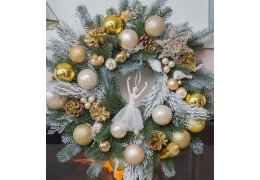 Coronita de brad, White Ballerina, 60 cm - Christmas Luxury Gifts