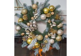 Coronita de brad, Gold Christmas, 60 cm - Christmas Luxury Gifts