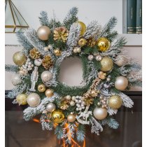 Coronita de brad, White Nutcracker, 60 cm - Christmas Luxury Gifts