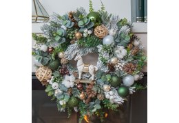 Coronita de brad, White Horse, 60 cm - Christmas Luxury Gifts