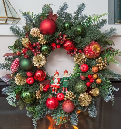 Coronita de brad, Vin colindatorii.., 60 cm - Christmas Luxury Gifts