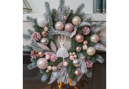 Coronita de brad, Pink Ballerina, 60 cm - Christmas Luxury Gifts