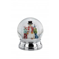 Glob de sticla cu suport argintat Snow Man