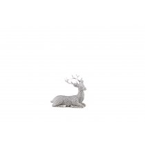 Decoratiune argintata Renul lui Mos Craciun - 11 cm