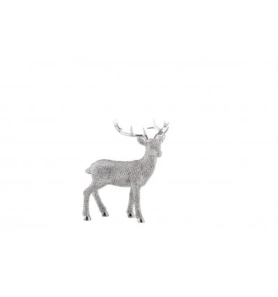 Decoratiune argintata Rudolph Reindeer - 21 cm