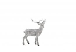 Decoratiune argintata Rudolph Reindeer - 21 cm