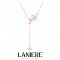 Colier din argint 925, placat cu aur rose, cu cristale cubic zirconia Nature