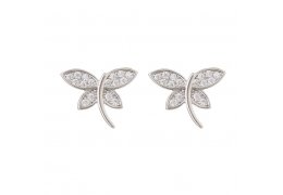 Cercei din argint 925 cu cristale cubic zirconia Silver Butterfly