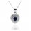 Colier din argint 925% Blue Diamond Heart